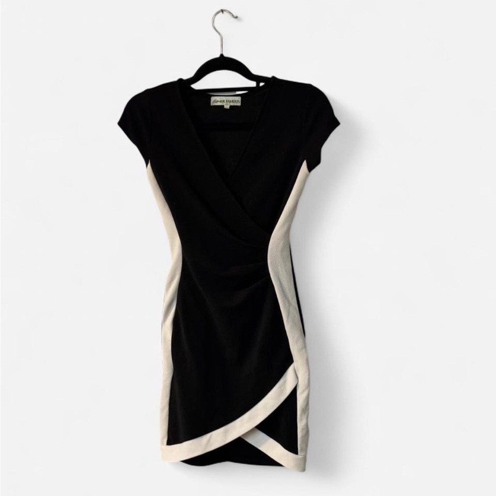 Almost Famous Black and White Mini Dress - Size S